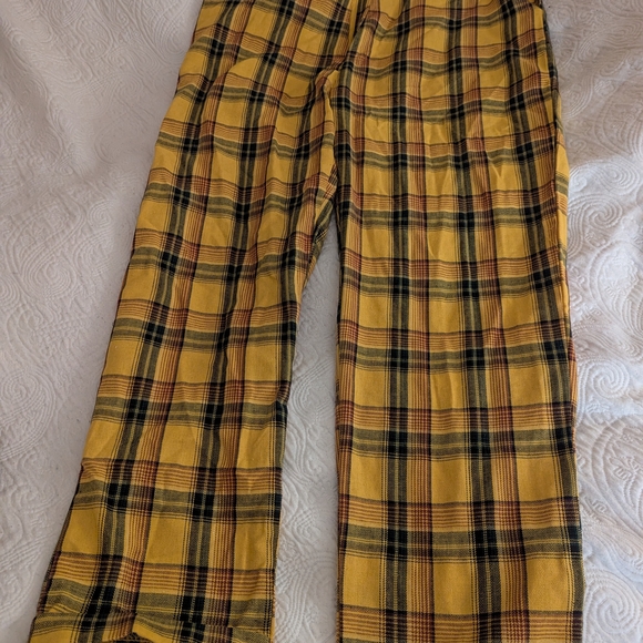 Simple linen Other - Yellow Plaid Men's Pants